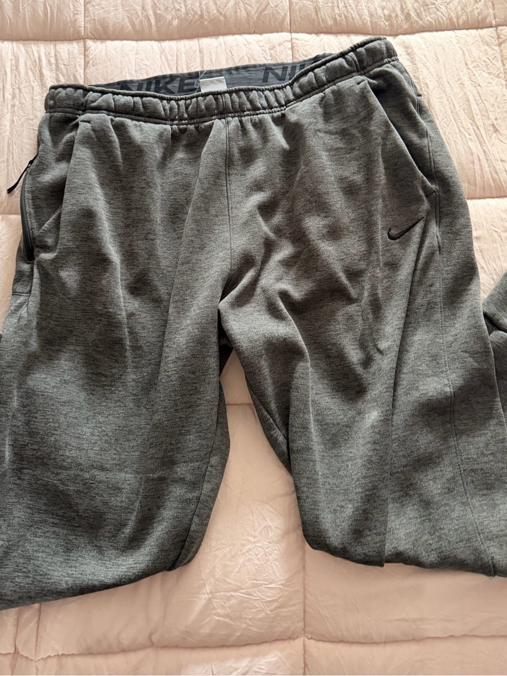 Nike Mens Gray Dri-FIT Athletic Joggers